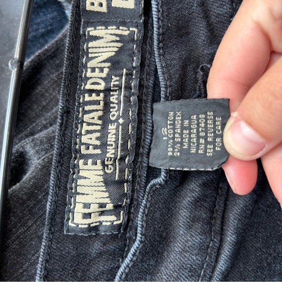 Femme Fatale Black Bootcut Denim Jeans - Picture 7 of 10
